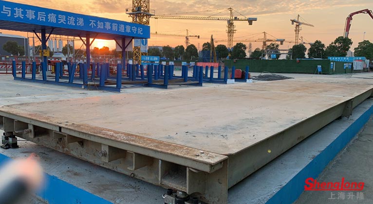 上海靜安區14米二手地磅100噸